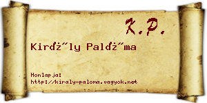 Király Palóma névjegykártya